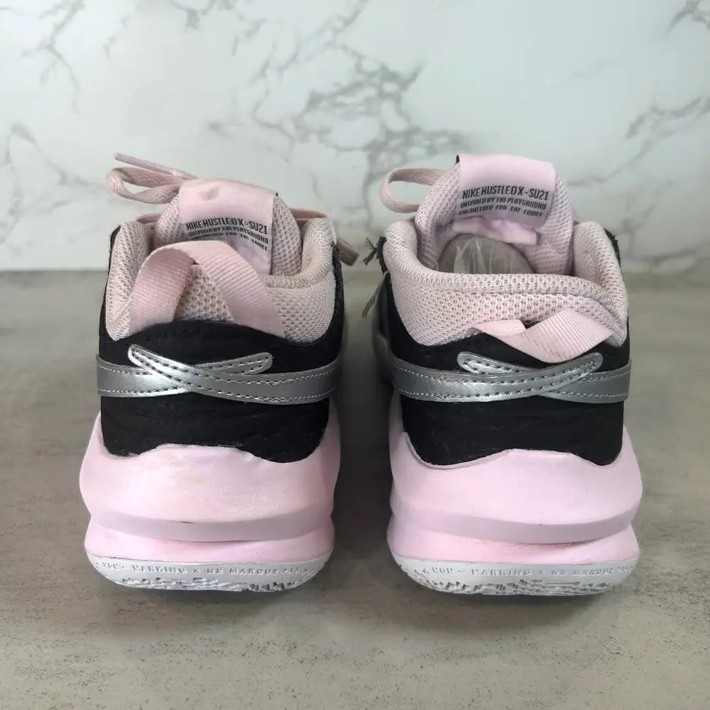 Nike Team Hustle Sneakers Black/Pink 5Y CW6735-003 Basketball Shoe Y2K Athletic